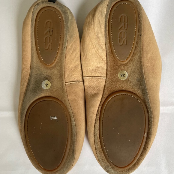 Eres leather beige ballet flats with bag 38 8 - Picture 3 of 3